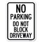 Signmission No Parking Do Not Block Driveway Heavy-Gauge Alum Rust Proof Parking Sign, 18" x 24", A-1824-23627 A-1824-23627 - alternate 1